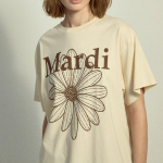 Mardi Mercredi Flowermardi V&otilde;i Pruun T-s&auml;rk (&Uuml;ks suurus sobib k&otilde;igile) Butter Brown T-Shirt