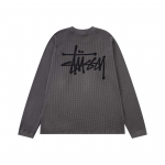 Stu American 2025 S&uuml;gis Vintage Logo Disain Vahvelkootud Raglaanvarrukaga T-s&auml;rk L tumehall v&auml;rv