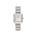 TISSOT Wave Collection Wave Collection Kvartsmehhanismiga Naiste K&auml;ekell 20mm Valge sihverplaadi Roostevabast terasest korpus T02.1.385.71 Regular Watch Box
