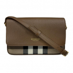 Burberry Logo L&otilde;uend ja Vasikanahast &Otilde;lakott Unisex &Otilde;lakott Pruun 81072701 Basic Set (Bag+Dust Bag)