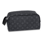 Louis Vuitton Dopp Kit Monogram Kattega L&otilde;uend ja Pestav Kangas Tualett-kott Meeste Tualett-kott Must M46354 Basic Set (Bag+Dust Bag)