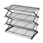 3/4-kihiline kokkupandav jahutusrest Kokkupandav reguleeritav virnastatav disain Mittekleepuva kattega metallist jahutusrest Kookide k&uuml;psetamiseks K&ouml;&ouml;gitarvik 4-Layers must