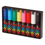 Mitsubishi Pliiats Uni Posca Sign Lai Ruudukujuline 8 tk PC8K8C Vesip&otilde;hised Pliiatsid, Otsik,otsik, V&auml;rvid,