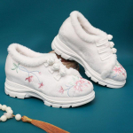 Talvesaapad Naistele Luksuslikud Tikitud Puuvillased Kingad Naistele Kohevad Palus Soojad Lumesaapad Moodne Platvorm Peidetud Kontsaga Pahkluusaapad 41