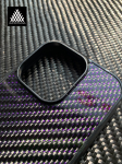 Lilla magnetiline t&otilde;eline kootud s&uuml;sinikkiust telefoni&uuml;mbris 16 15 14 13 12 11 Pro Maxile, juhtmevaba laadimiskate koos Magsafe'iga For iPhone 16 Pro Max&Real carbon fiber