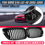 2 tk L&auml;ikiv Must Auto Esiosa Neeruv&otilde;re Racing Grille BMW E46 LCI 4D 325i Facelift 2002 2003 2004 2005 jaoks CZECH REPUBLIC