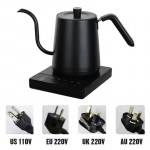 110V/220V Elektriline veekeetja Hanakaelaga kann K&auml;sit&ouml;&ouml; kohvipott Termoskann Kitsa suuga potid Nutikas veekeetja Teekann 1000W Dekor 220V voltage&EU must
