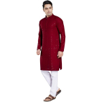 DIVISIVE Meeste litritega tikitud puuvillasegu ainult Kurta (DKRT2_XL_Pruun) XL vaarika