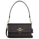 COACH Brynn &otilde;lakott Signature l&otilde;uend Nahk Naiste Vabaaja Igap&auml;evane Crossbody &Uuml;mbrik K&auml;ekott CX798-IMXAQ Basic Set (Bag+Dust Bag)