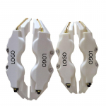 KUNBABY 8 V&auml;rvi 2*2 tk ABS Plastikust Ketta Pidurisadula Kate Kohandatav Auto Logo Eesmisele Ja Tagumisele Auto Stiilile 2 size M and 2 pcs S&No logo valge