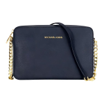 Michael Kors Jet Set Travel MK T&auml;hekujuline Logo Kett V&auml;ike Ruudukujuline Kott Naiste &Otilde;lakott Tumesinine 32S4GTVC3L-414 Basic Set (Bag+Dust Bag) black