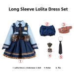 Judy Cosplay Kost&uuml;&uuml;m Laste Komplekt Politseiniku Esitus T&auml;iskomplekt Laste Lolita Seelik M&uuml;ts Peav&otilde;ru T&auml;ielik Kost&uuml;&uuml;m 120 (recommended to take one size larger) black