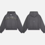 Ameerika stiilis tr&uuml;kitud disainiga kapuutsiga dressipluusid Hip-hop Riietumine Must &Uuml;lem&otilde;&otilde;dulised Joped Unisex M gray
