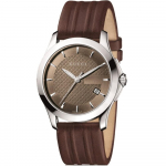 Gucci YA126403 G-Timeless Pruuni sihverplaadiga Meeste k&auml;ekell 38mm pruun