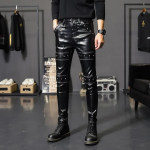 S&uuml;gis Kevad Meeste Kitsad Biker Nahkp&uuml;ksid Mood Faux Nahast Mootorratturip&uuml;ksid Meestele P&uuml;ksid Lava Klubi Riided 36 black