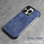 Alcantara raamita &otilde;huke telefoni&uuml;mbris iPhone 16 Pro Max 16 Plus 15 Pro 14 13 jaoks, superauto sama kunstnahast seemisnahk, k&otilde;va kate iPhone 14 sinine