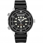 SEIKO Prospex P&auml;ikeseenergial t&ouml;&ouml;tav Must sihverh&uuml;briid Sukeldumiskell 200m Veekindel Meeste SNJ025. 47,8 mm, Sukeldujakell, Kronograaf, Digitaalne. Vastupidav.