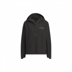 Adidas Harjatud Kestjope &Uuml;hev&auml;rviline Logo V&auml;litingimustes Fliisvoodriga Spordihoodiga Softshell-jope Naiste Jope Must IL9013 S