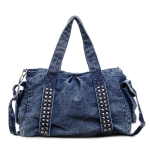 Teksaskott Neetidega Kaunistused Fashi Mitmek&uuml;lgne Disain &Otilde;lakott K&auml;ekott Crossbody kott Suure Mahutavusega T&ouml;&ouml;le Reisimiseks Kott 38X20X24CM tumesinine v&auml;rv