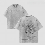 Ilmateade JoJos Bizarre Adventure R&otilde;ivad Meeste Manga T-s&auml;rgid Vintage Pesitud T-s&auml;rk Vabaaja Puuvillane T-s&auml;rk Harajuku T-s&auml;rk S