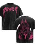 Power Chainsaw Man Anime R&otilde;ivad Mehed Naised &Uuml;legabariidilised T-s&auml;rgid L&uuml;hikeste Varrukatega Pestud T-s&auml;rk Vintage Puuvillane T-s&auml;rk Harajuku Topid XL