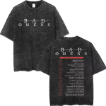 Vintage Pesu Bad Omens Do You Feel Love Tuur 2026 Meeste Naiste T-s&auml;rk K&otilde;rge Kvaliteediga Moodne T-s&auml;rk Street Rock Pop Muusika T-s&auml;rk M black