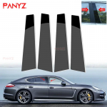 4 tk auto ukse akna piilarite kattekleebised mustad Porsche Panamera tarvikutele 2009 2010 2011 2012 2013-2016