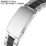 Tag Heuer F1 Seeria 21,5 MM BA0842 Roostevabast terasest k&auml;ev&otilde;ru Kellarihm Rihm CAZ1010 CAZ1011 CAZ1014 WAZ2014 Kellarihma jaoks 21.5MM must/h&otilde;be