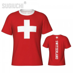 &Scaron;veitsi &Scaron;veits SUISSE Jalgpall Jalgpall T-s&auml;rk Tr&uuml;kk 3D Rahvuslik S&auml;rk Lipp Treening &Uuml;mmargune kaelus Unisex Mehed Naised Sport Cheer L&uuml;hikeste varrukatega &Uuml;htlane S