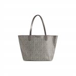 Tory Burch Ever-Ready seeria Moodne vabaaja Ikooniline kootud prindiga kaetud l&otilde;uendist kandekott Naiste kandekotid Grafiithall 147747-025 Basic Set (Bag+Dust Bag)