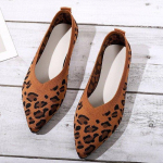 Elegantne houndstooth kootud ballet kingad naistele terava ninaga v&otilde;rk mokassiinid daamidele suuremad suurused leopard kingad pehmed s&otilde;idukingad 35