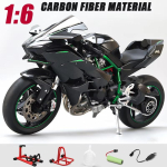 2026 Uus pihusti 1:6 Kawasaki Racing Ninja 500 H2R Mootorratta Simulatsioonheli Valgus Kiire ja Raevukas Laste Kingitus Kollektsioon V&auml;&auml;rtuse N&auml;idik Mudel musta oa v&auml;rv