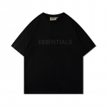 Fear Of God Essentials T-s&auml;rk pressitud liimiga kirjade, l&otilde;tsp&auml;raste, &uuml;mmarguse kaelusega, High Street moe, meestele ja naistele, l&uuml;hikeste varrukatega T-s&auml;rgid S must