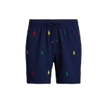 Polo Ralph Lauren Ss22 &Uuml;hev&auml;rvilised logoga tikitud reisijate ujumisp&uuml;ksid Klassikaline versioon Meeste ujumisp&uuml;ksid Tumesinine MNPOSWM17620213-410 S