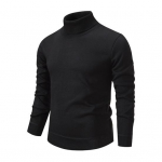 Meeste k&otilde;rge kaelusega kampsun Slim Fit kootud k&otilde;rge kaelusega pullover Soe talvine &uuml;hev&auml;rviline rullkrae kampsun igap&auml;evaseks kandmiseks t&ouml;&ouml;le kooli t&auml;navale M must