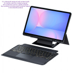 Sobib Samsung Tab S10 Plus 12,4-tollisele tahvelarvutile, kronsteiniga riputatav, jagatud puutega Bluetooth-klaviatuur, A9 Plus 11-tollisele tahvelarvutile, kaitse&uuml;mbris S11 11 X730/X736B must