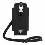 Prada Re-Nylon br&auml;ndilogo kl&otilde;pslukuga kangast mobiilikott naistele must must