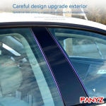 6 tk Autok&uuml;ljepostide ja Ukseakna Liistude Kate Mercedes ML-klassi W164 2006 2007 2008 2009 2010 2011 jaoks BC-sammaste Kleebis must