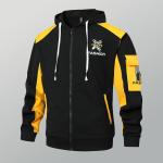 Meeste kevadine/s&uuml;gisene vabaaja dressipluusi ja p&uuml;kste komplekt: Moodne kaheosaline noorte spordir&otilde;ivastus. 6XL yellow