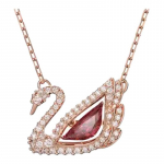 Swarovski DANCING SWAN 125. aastap&auml;eva Sulamist Kaelakee Naiste Roosa Kuld 5614123 kuld