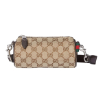 Gucci reguleeritav &otilde;larihm L&otilde;uend ja nahast detailidega Boston kott Mini meeste &otilde;lakott Beež Pruun 834269-FAEON-9750 Basic Set (Bag+Dust Bag)