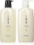 Lebel iau SERUM Puhastav &scaron;ampoon 600 ml Kreemjas palsam 600 ml Komplekt & valge