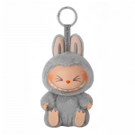 Anime figuur Labubu pimeda kastiga, millel on istme seeria ripats flokeeriva mudelm&auml;nguasi Kawaii koletise koopia v&otilde;tmehoidja m&auml;nguasi j&otilde;ulukink