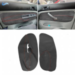 LHD 4Doors auto 2tk seemisnahast punase joonega k&auml;etoe kate VW Golf 4 MK4 Jetta 1998 1999 - 2005 esiukse k&auml;etoe paneeli kate