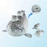 40cm Palus Blob H&uuml;ljes Padi Ema Nelja Lapsest H&uuml;lgega Paks 3D Uudsus Meril&otilde;vi Nukk T&auml;idisega M&auml;nguasi Padi Kingitused Lastele T&uuml;drukutele 40cm gray