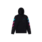 OFF WHITE AW18 Mitmev&auml;rviline Gradiendiga Fliisvoodriga Kapuutsiga Puseroon Unisex Must OMBB037F181920051088 XS must