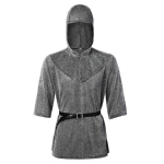 Renessanss Ketipostid R&uuml;&uuml;paid S&auml;rk Kapuuts K&auml;epael Keskaegne Ratsu-naise Kost&uuml;&uuml;m Halloweeni Cosplay S&otilde;dalase Kost&uuml;&uuml;m XXXL gray