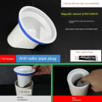 Tagasivoolu vastane p&otilde;randatrapi s&uuml;damik 110 PVC &auml;ravoolutoru L&otilde;hnakindel kanalisatsioonitoru Horisontaalne toru&uuml;mbris 160 Reovee Septikupaak L&otilde;hnakindel Inner Plug Type 110 Tube Magnetic Closure
