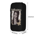 Yoonchae Katseyes Kpopi T&uuml;drukute Grupi Pinal Uus Pliiatsikott &Otilde;pilase Suur Ladustamine Kontori T&otilde;mblukuga Pinalikarp 21x10.5x5cm black