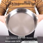 Roostevabast terasest s&uuml;vendatud serveerimisalus - 36-58cm &uuml;mmargune kalaplaat Deepened Stainless Steel Cake Plate white